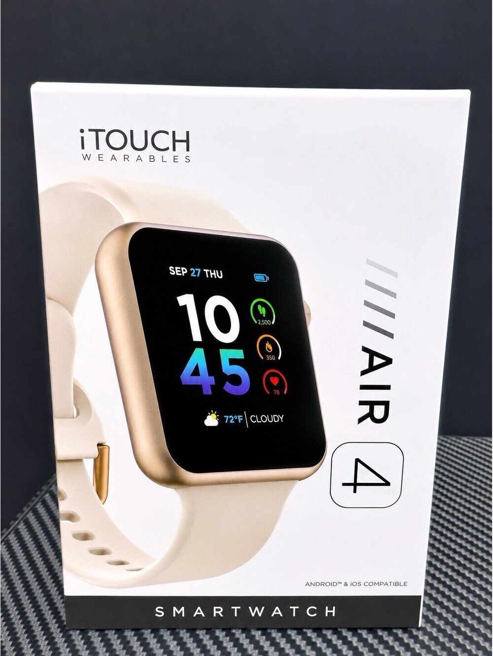 iTouch Air 4 Health & Fitness Smartwatch (41mm) - Rose Gold / Cream White